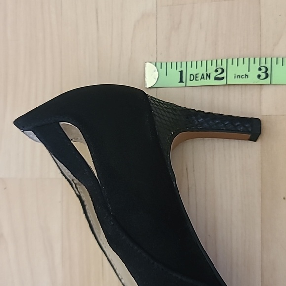 Franco Sarto Black Suede Leather Pointed Toe Pump Stiletto 3" Heels Size 10M - Picture 10 of 10